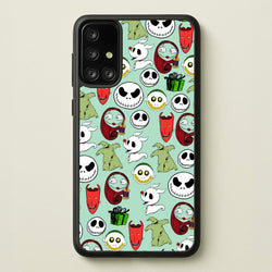 TNBC Characters Pattern  - Christmas Phone Case for Galaxy A71