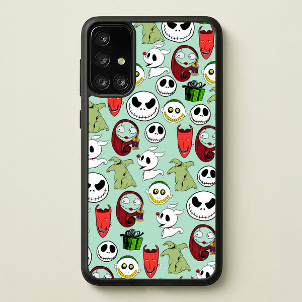TNBC Characters Pattern  - Christmas Phone Case for Galaxy A71