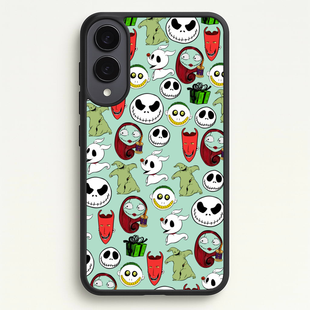TNBC Characters Pattern  - Christmas Phone Case for Galaxy S25 Edge
