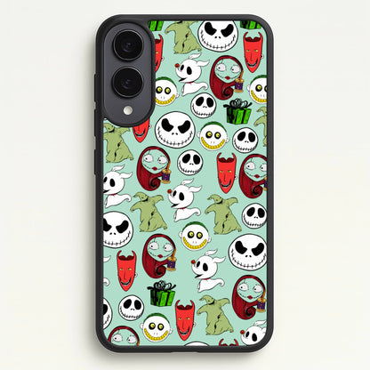 TNBC Characters Pattern  - Christmas Phone Case for Galaxy S25 Edge