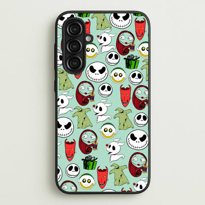 TNBC Characters Pattern  - Christmas Phone Case for Galaxy A16