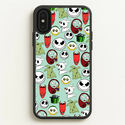 TNBC Characters Pattern  - Christmas Phone Case for iPhone XS Max