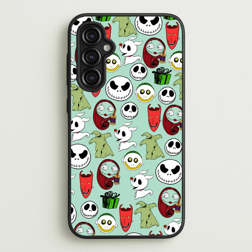 TNBC Characters Pattern  - Christmas Phone Case for Galaxy A14