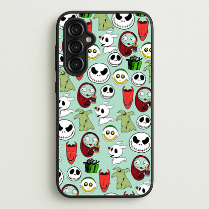 TNBC Characters Pattern  - Christmas Phone Case for Galaxy A14