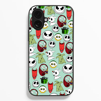 TNBC Characters Pattern  - Christmas Phone Case for iPhone 16 Plus