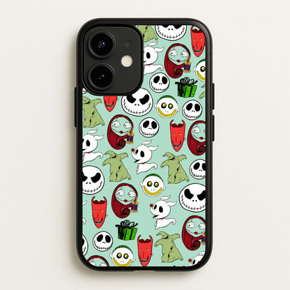 TNBC Characters Pattern  - Christmas Phone Case for iPhone 12 Mini