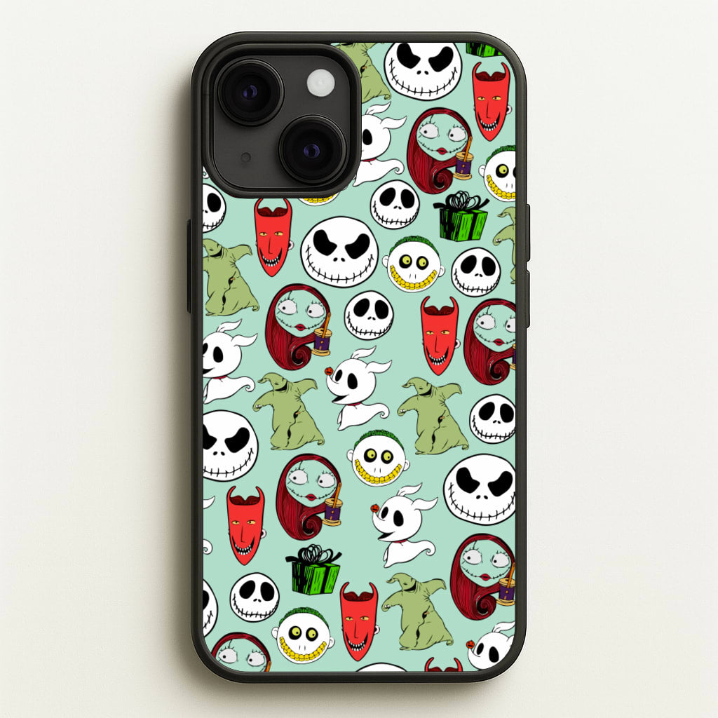 TNBC Characters Pattern  - Christmas Phone Case for iPhone 13 Mini