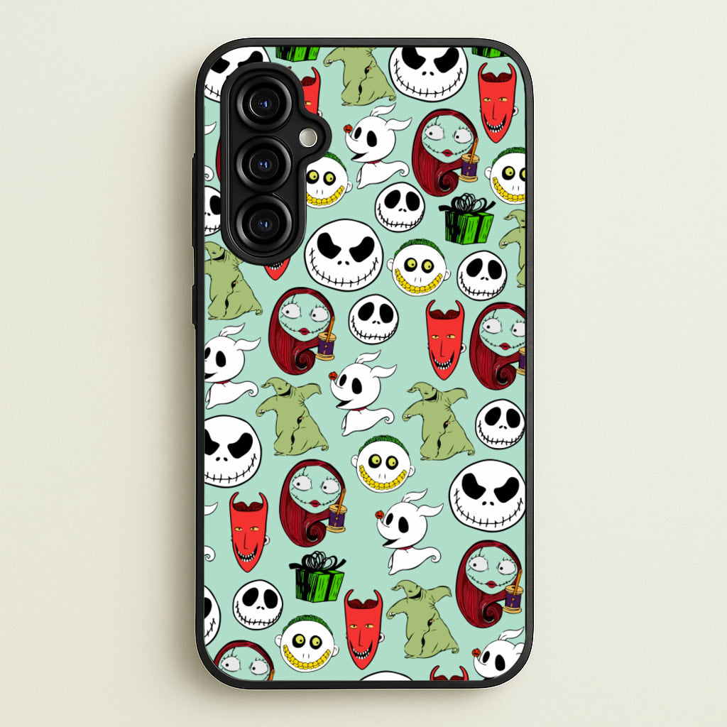 TNBC Characters Pattern  - Christmas Phone Case for Galaxy A54