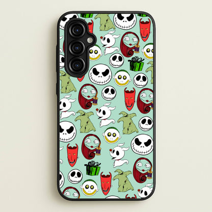 TNBC Characters Pattern  - Christmas Phone Case for Galaxy A54