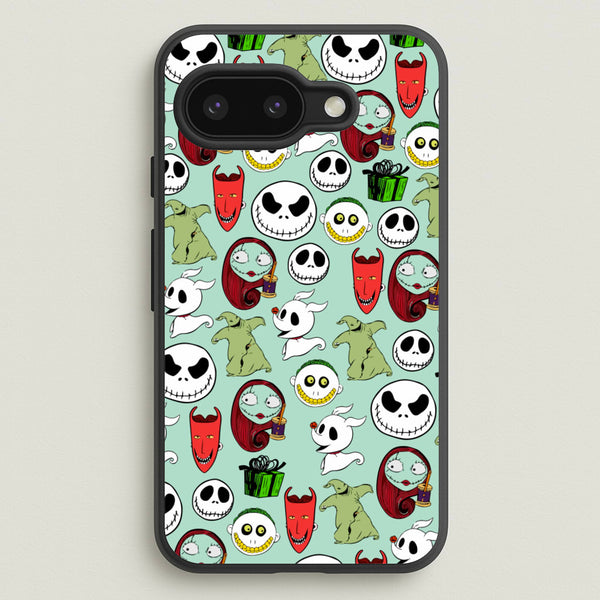 TNBC Characters Pattern  - Christmas Phone Case for Google Pixel 9a