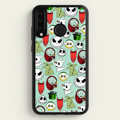 TNBC Characters Pattern  - Christmas Phone Case for Huawei P30 Lite