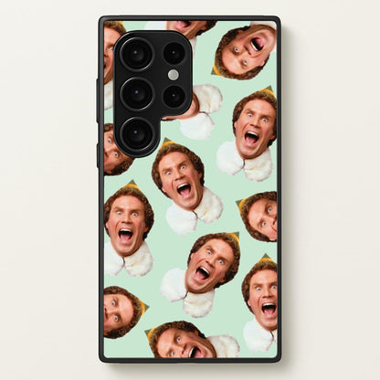 Green Elf Face - Christmas  - Christmas Phone Case for Galaxy S24 Ultra