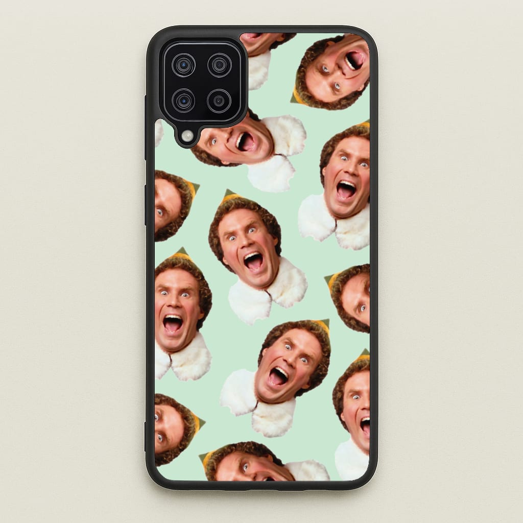 Green Elf Face - Christmas  - Christmas Phone Case for Galaxy A12