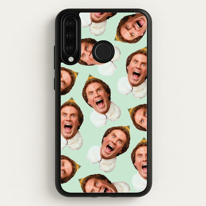Green Elf Face - Christmas  - Christmas Phone Case for Huawei P30 Lite