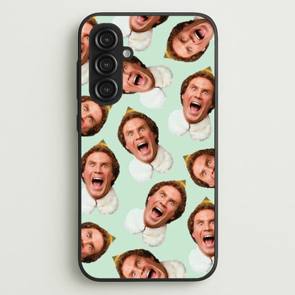 Green Elf Face - Christmas  - Christmas Phone Case for Galaxy S23FE