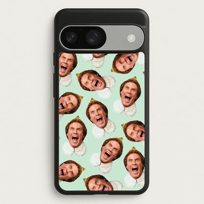 Green Elf Face - Christmas  - Christmas Phone Case for Google Pixel 9 / 9 Pro