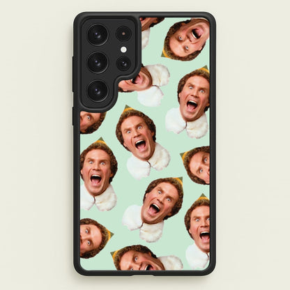 Green Elf Face - Christmas  - Christmas Phone Case for Galaxy S23 Ultra