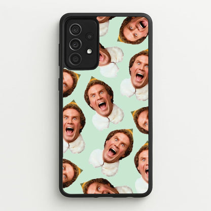 Green Elf Face - Christmas  - Christmas Phone Case for Galaxy A52 / A52s