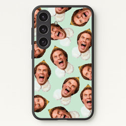 Green Elf Face - Christmas  - Christmas Phone Case for Galaxy S25