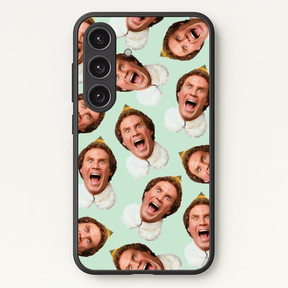 Green Elf Face - Christmas  - Christmas Phone Case for Galaxy S25
