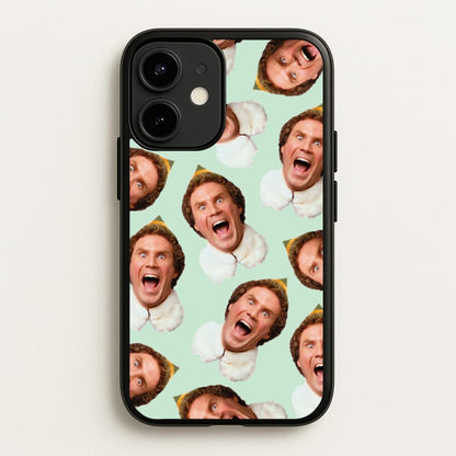 Green Elf Face - Christmas  - Christmas Phone Case for iPhone 12 / 12 Pro