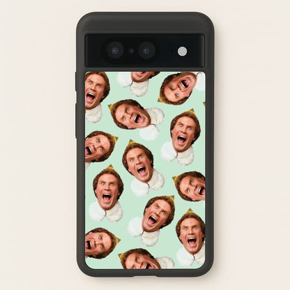 Green Elf Face - Christmas  - Christmas Phone Case for Google Pixel 8