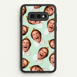 Green Elf Face - Christmas  - Christmas Phone Case for Galaxy S10e