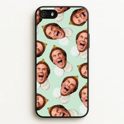 Green Elf Face - Christmas  - Christmas Phone Case for iPhone 5 / 5s / SE 2016