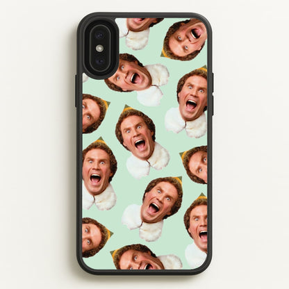 Green Elf Face - Christmas  - Christmas Phone Case for iPhone XS Max