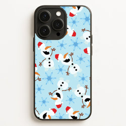 Snowman Pattern  - Disney Christmas Phone Case for iPhone 16 Pro Max