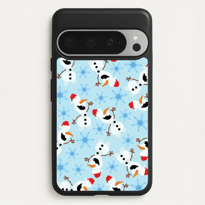 Snowman Pattern  - Disney Christmas Phone Case for Google Pixel 9 Pro XL