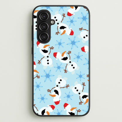Snowman Pattern  - Disney Christmas Phone Case for Galaxy S23FE