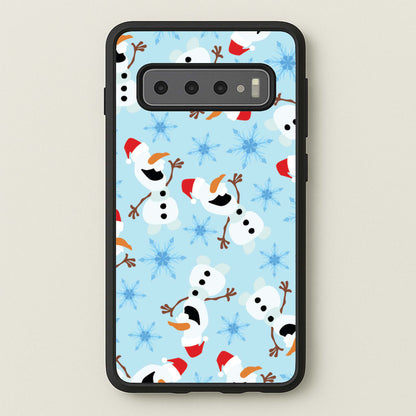 Snowman Pattern  - Disney Christmas Phone Case for Galaxy S10 Plus