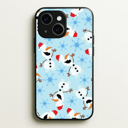 Snowman Pattern  - Disney Christmas Phone Case for iPhone 14
