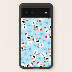 Snowman Pattern  - Disney Christmas Phone Case for Google Pixel 7