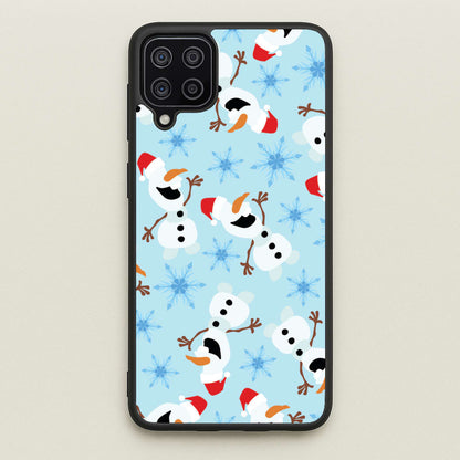 Snowman Pattern  - Disney Christmas Phone Case for Galaxy A12