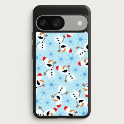 Snowman Pattern  - Disney Christmas Phone Case for Google Pixel 9 / 9 Pro