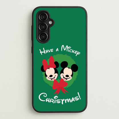 Have A Mickey Christmas  - Disney Christmas Phone Case for Galaxy A14