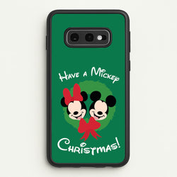Have A Mickey Christmas  - Disney Christmas Phone Case for Galaxy S10e