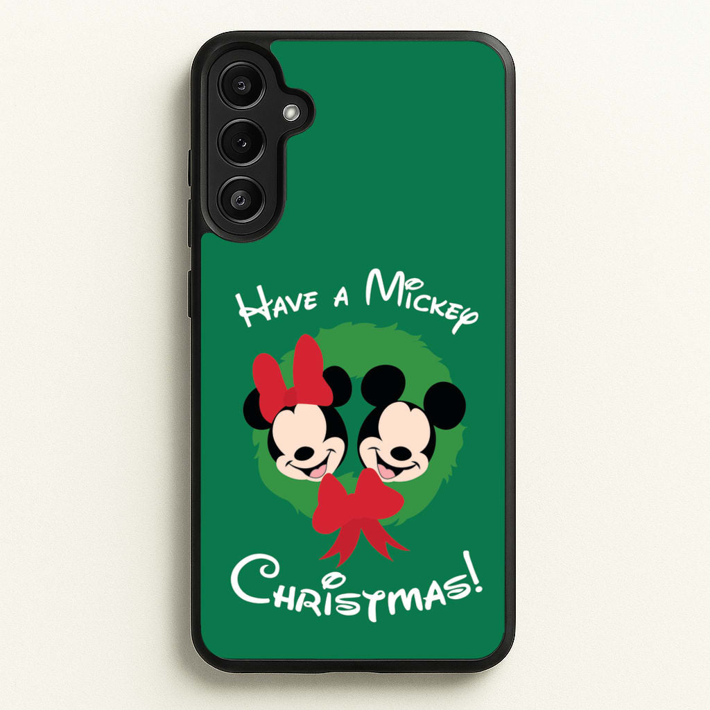 Have A Mickey Christmas  - Disney Christmas Phone Case for Galaxy A34