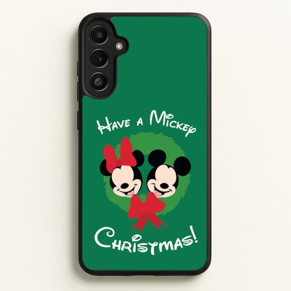 Have A Mickey Christmas  - Disney Christmas Phone Case for Galaxy A34