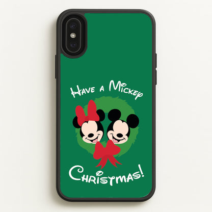 Have A Mickey Christmas  - Disney Christmas Phone Case for iPhone XS Max