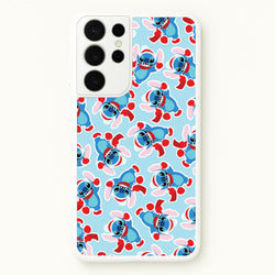 Blue Alien Christmas Pattern  - Disney Christmas Phone Case for Galaxy S21 Ultra