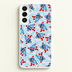 Blue Alien Christmas Pattern  - Disney Christmas Phone Case for Galaxy A36