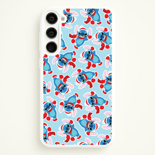 Blue Alien Christmas Pattern  - Disney Christmas Phone Case for Galaxy S23