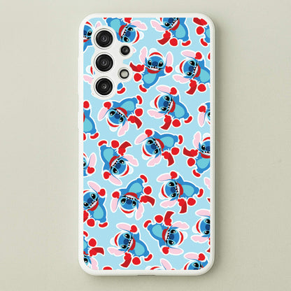 Blue Alien Christmas Pattern  - Disney Christmas Phone Case for Galaxy A13