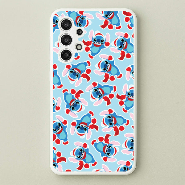 Blue Alien Christmas Pattern  - Disney Christmas Phone Case for Galaxy A13