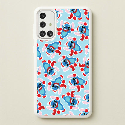 Blue Alien Christmas Pattern  - Disney Christmas Phone Case for Galaxy A71