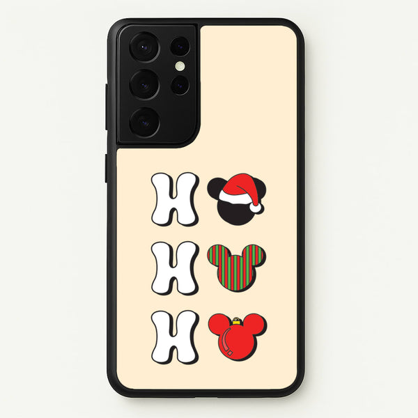 Ho Ho Ho Mickey  - Disney Christmas Phone Case for Galaxy S21 Ultra