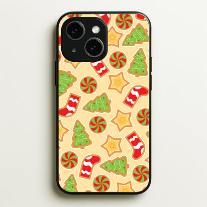 Gingerbread And Stocking Pattern  - Christmas Patterns Phone Case for iPhone 15